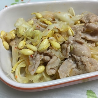 豆もやしキムチで豚キムチ風